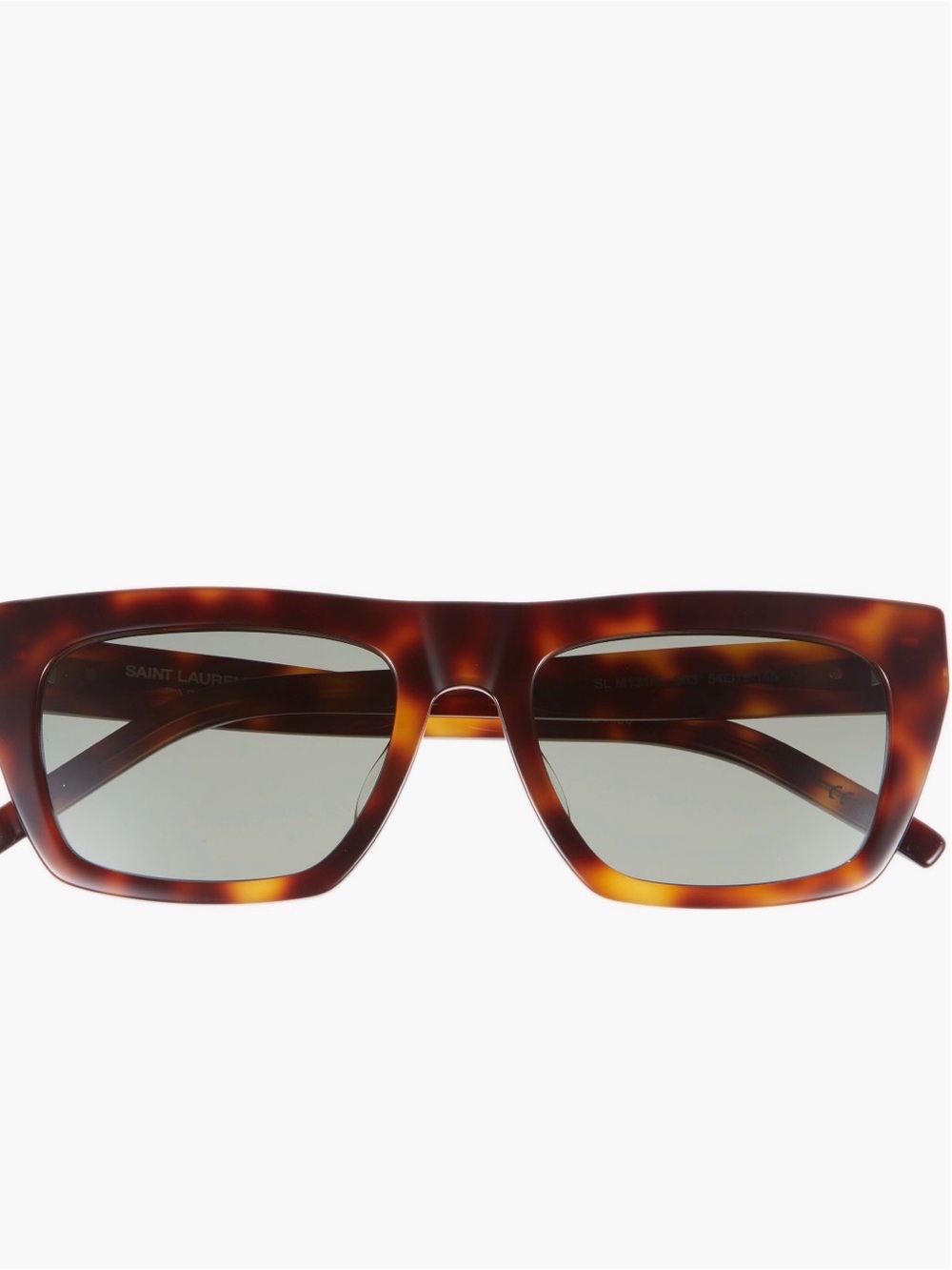 Saint Laurent Tortoiseshell Square Sunglasses - Brown